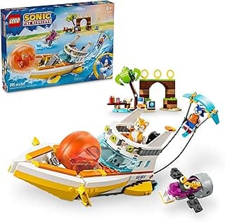 LEGO Sonic The Hedgehog: Tails’ Adventure Boat Interactive Toy Building Set, Video Game Toy with Sonic Characters and Water Skis, Gamer Gift for Boys and Girls Ages 8 and Up, 76997