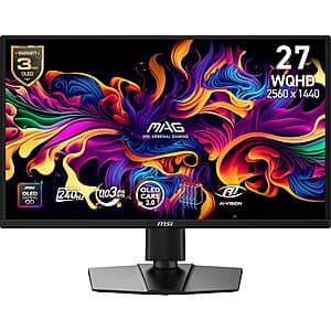 Save $160 on Stunning 27" MSI QD-OLED Gaming Monitor at Costco