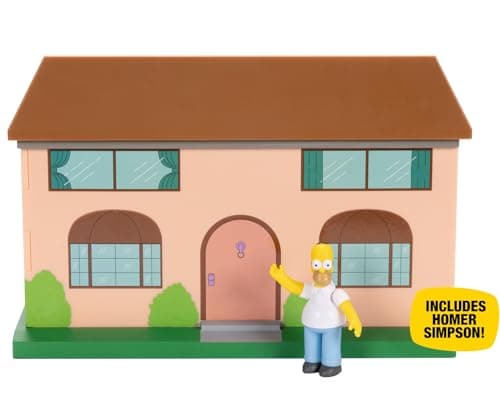 JAKKS Pacific Disney The Simpsons Living Room Diorama House Playset, 2.5-Inch Scale Homer Action Figure and Accessories