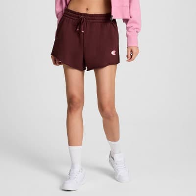Champion Women's French Terry Pull-On Shorts - Maroon S
