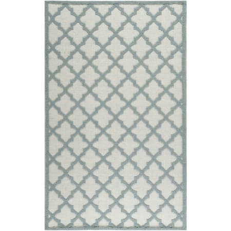 SAFAVIEH Martha Stewart Adair Geometric Area Rug, Ivory/Light Blue, 5' x 8'
