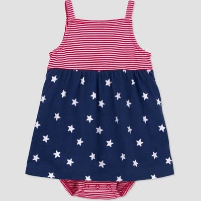 Carter's Just One You® Baby Girls' 4th of July Stars and Striped Dress - Red/Blue 12M