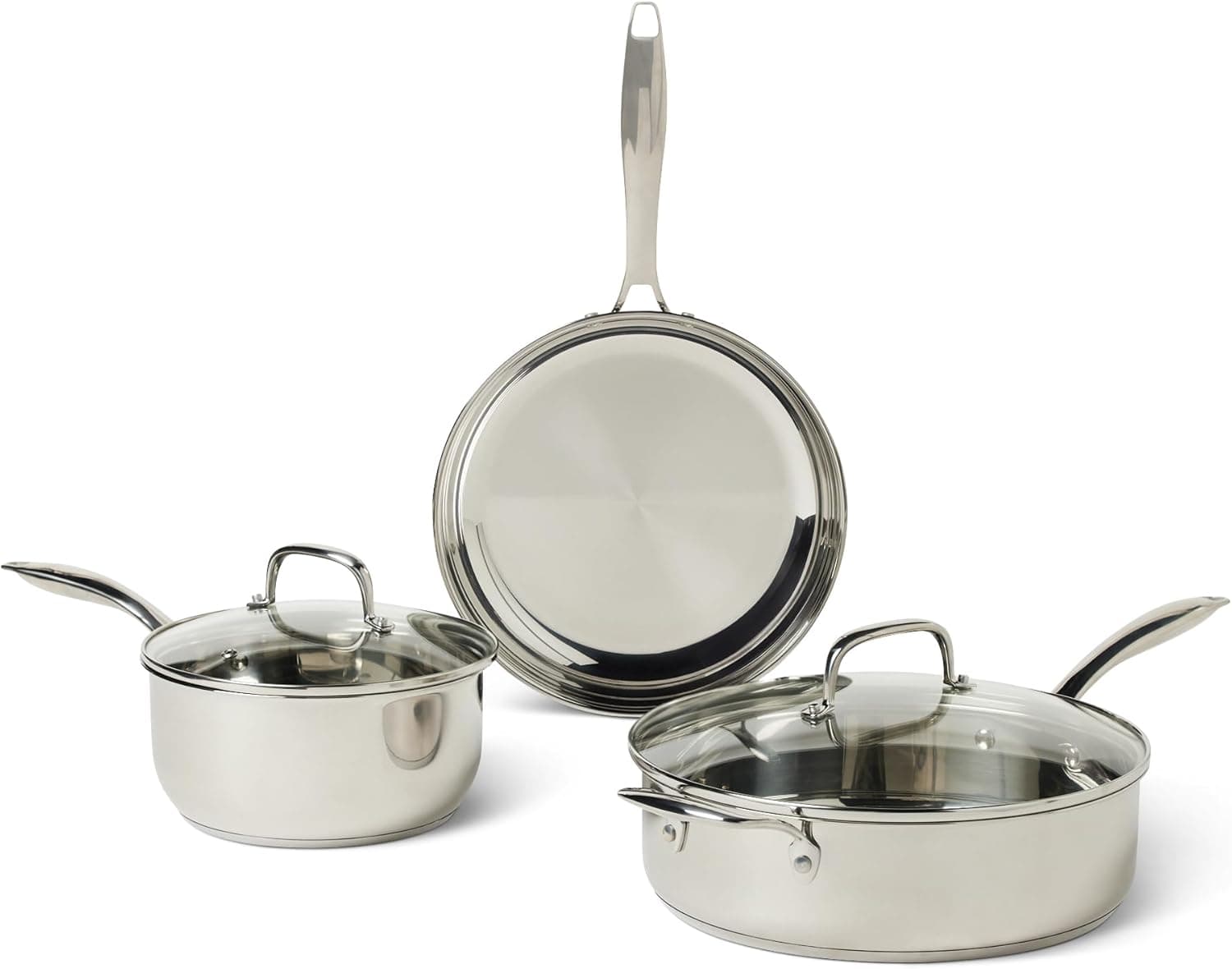 Elevate Your Cooking with Amazon Basics Stainless Steel Cookware Set