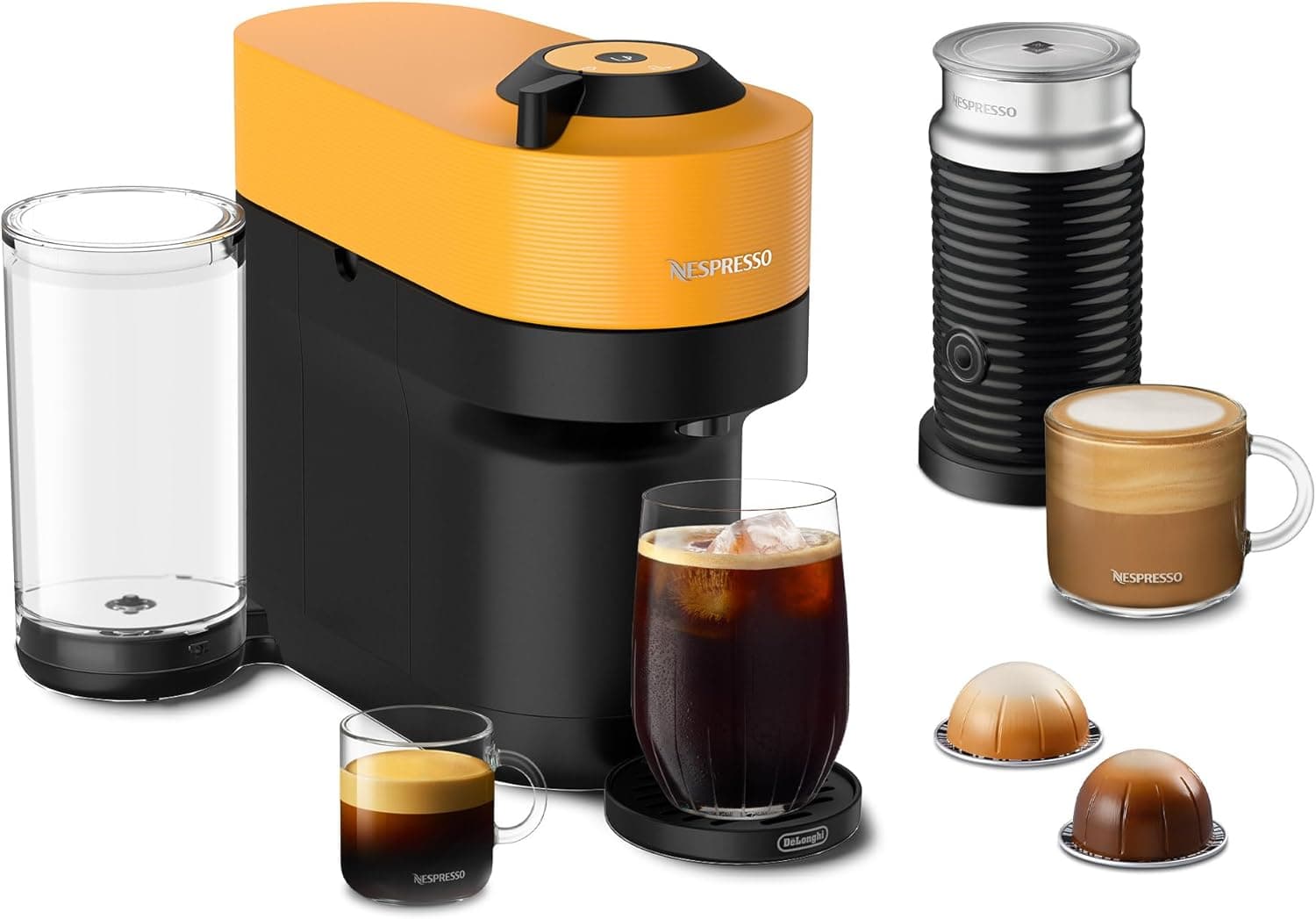Nespresso Vertuo Pop+ Espresso Machine in Mango Yellow