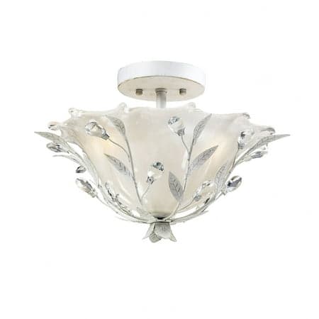 Elk Home 17-Inch Wide Circeo Semi Flush Mount Traditional-Aged White