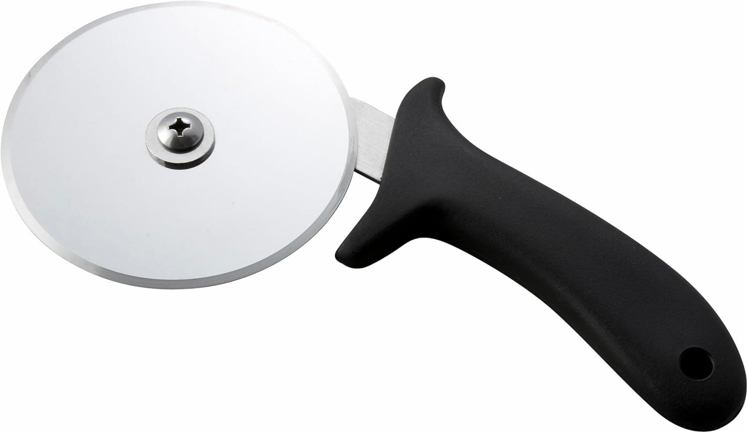 Razor-Sharp Winco Pizza Cutter - 4" Blade, Black Handle