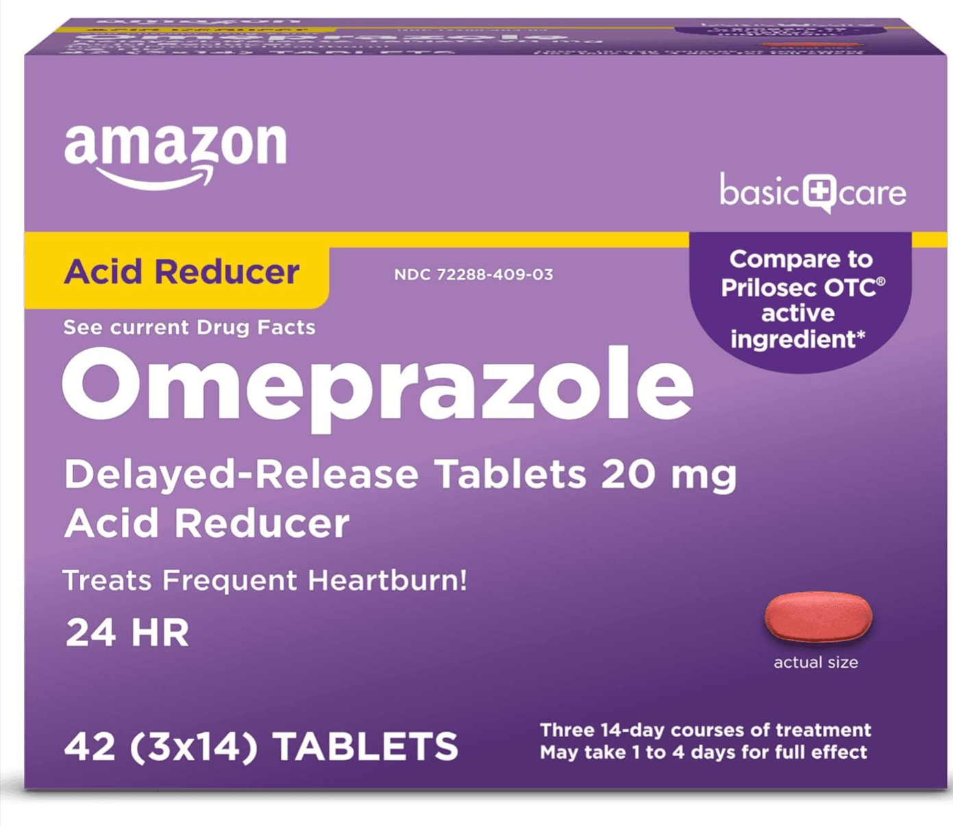 Save Big on Amazon Basics Omeprazole Acid Reducer