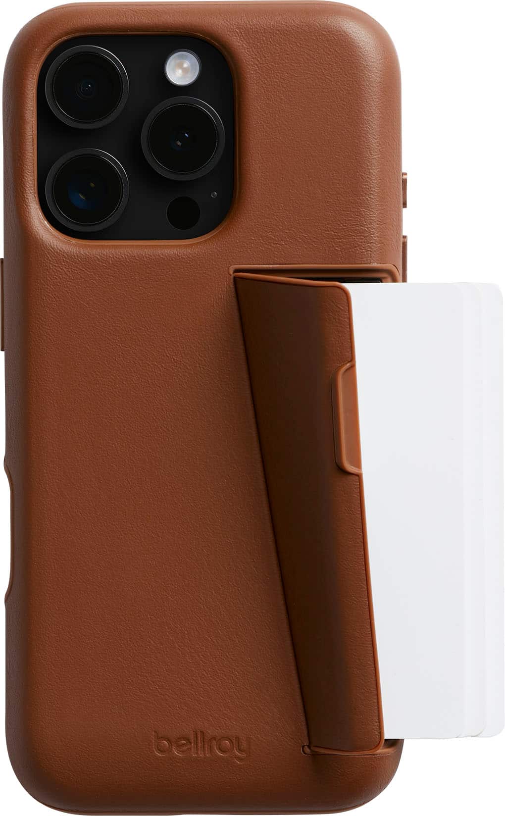 Bellroy - iPhone 16 Pro 3-card Leather Case - Sienna