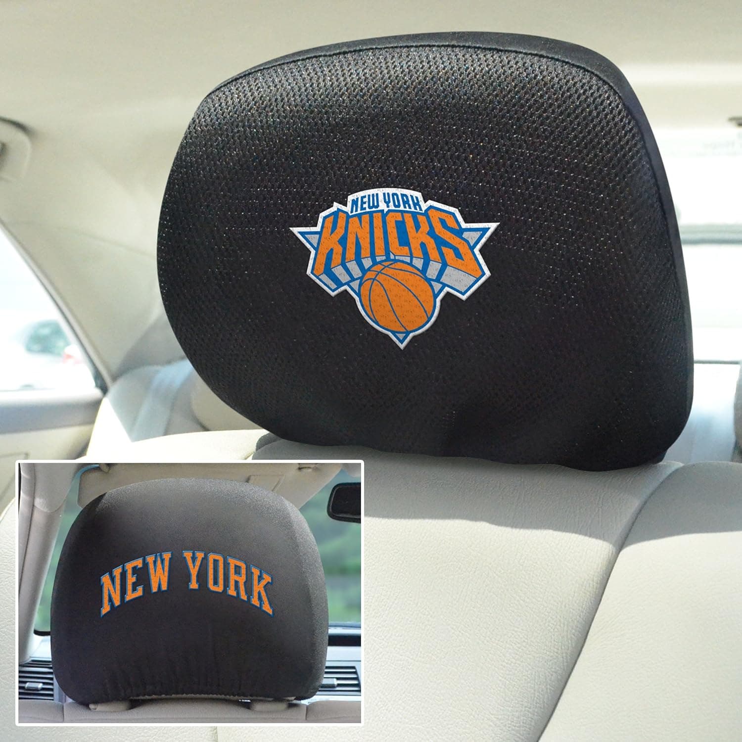 New York Knicks Embroidered Head Rest Covers - 2 Pack