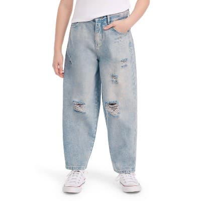 Levi's® Girls' Baggy Barrel Jeans - Peach Light Wash 10