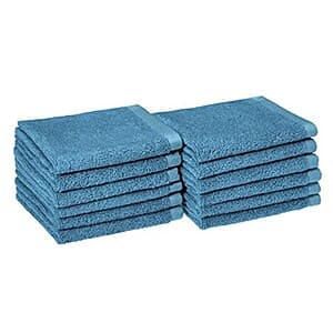Amazon Basics Cotton Washcloths - Pack of 12 for $5 with Prime