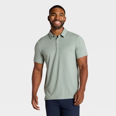 Men's Linear Mesh Polo Shirt - All In Motion™ Sage Green S