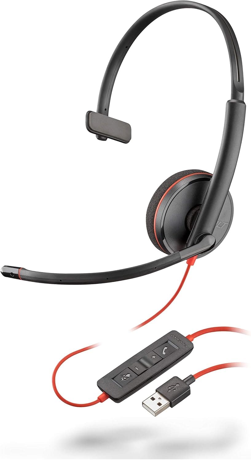 Plantronics Blackwire 3210: Wired Monaural Headset for PC/Mac