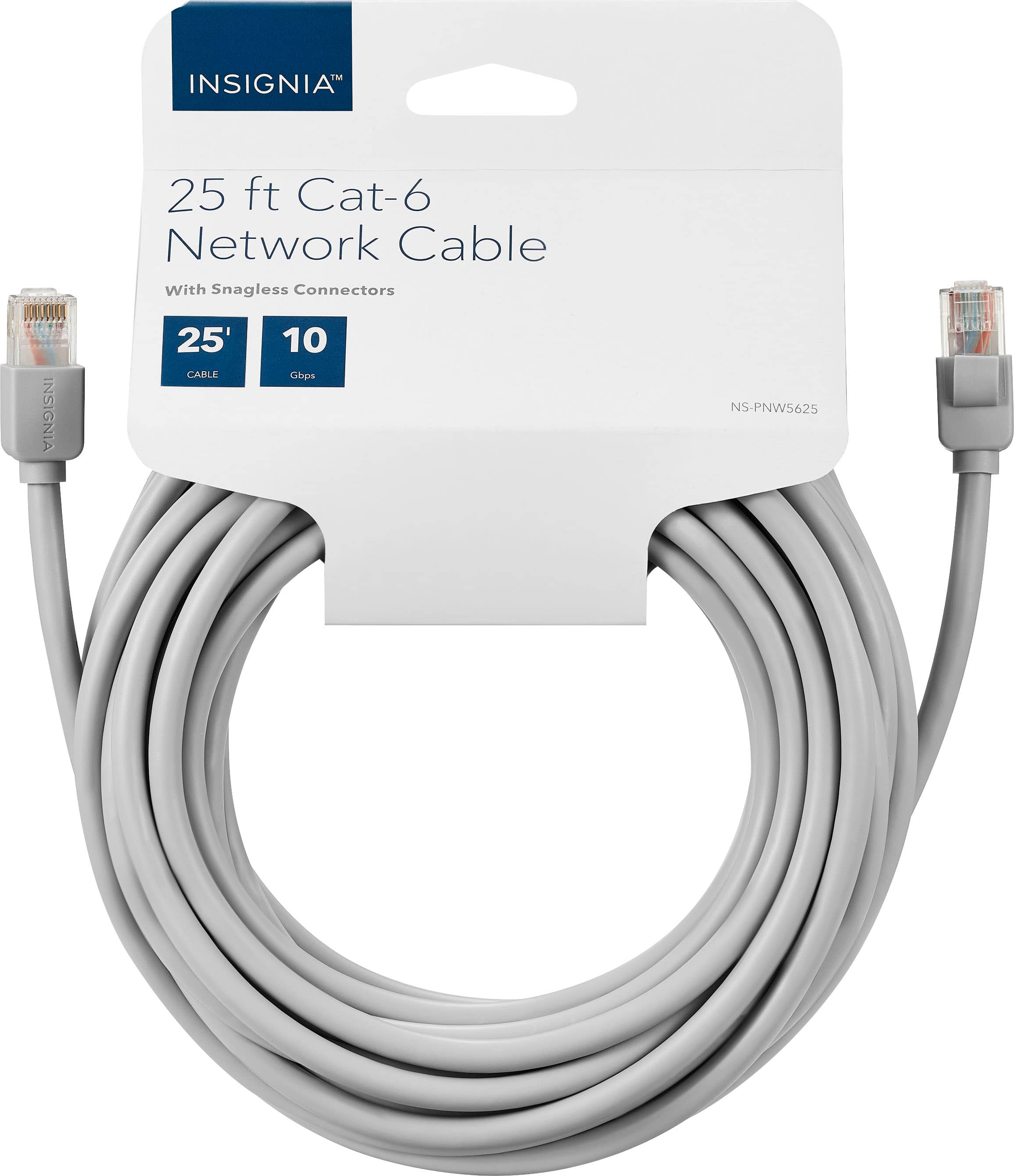 Insignia™ - 25' Cat-6 Ethernet Cable - Gray