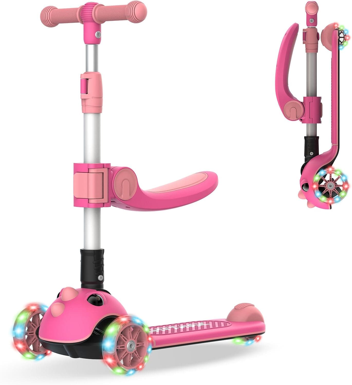 Gotrax KS3 Pro Kick Scooter: Adjustable, Foldable, Light-Up Wheels