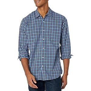 Get the Amazon Essentials Men's Long-Sleeve Casual Poplin Shirt for $10.70 or Less