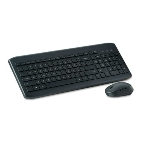 onn Wireless Keyboard & Mouse Combo, 104 Keys, Optical, USB Nano Receiver, Greystone