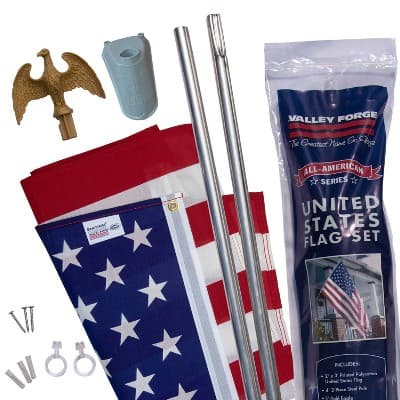 Betsy Flags 2'x3' Sentinal Flag Kit with 4' Pole Americana Kit