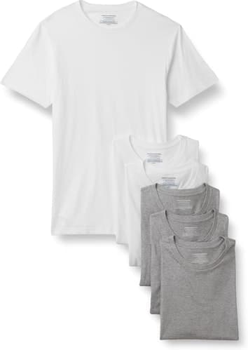 Amazon Essentials Cotton Undershirts, 6-Pack (L Only)