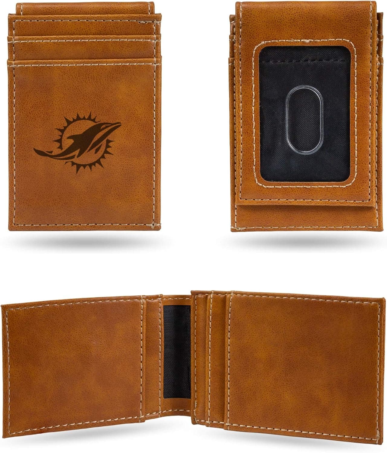 Laser-Engraved NFL Wallet: Miami Dolphins