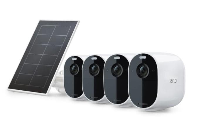 Arlo Essential 4 Spotlight Cameras + 1 Solar Panel (Open Box) eBay