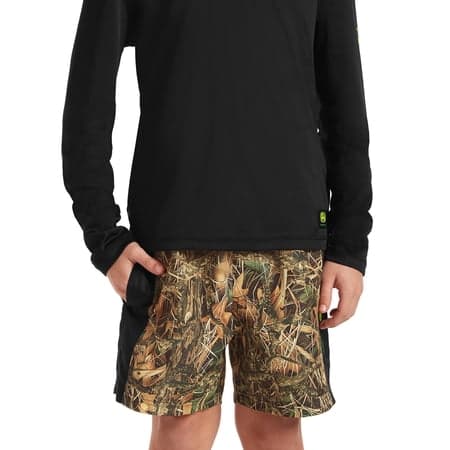 John Deere Boy’s Leaf Camo Blocked Boardshort, 1 Pack Size 4-16