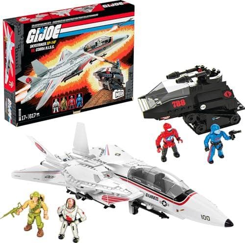 Save 67% on 617-Piece MEGA G.I. Joe Skystriker XP-14F vs. Cobra H.I.S.S. Building Set on Woot!