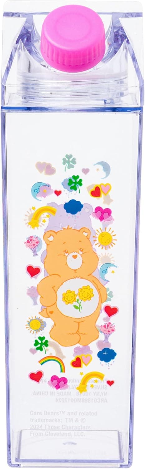 16.2oz Silver Buffalo Care Bears Milk Carton Pitcher Bottle