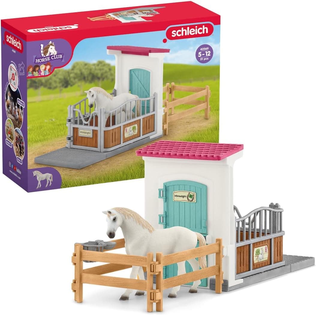 Schleich Horse Stable Play Set - 21 Pieces for Kids 5+