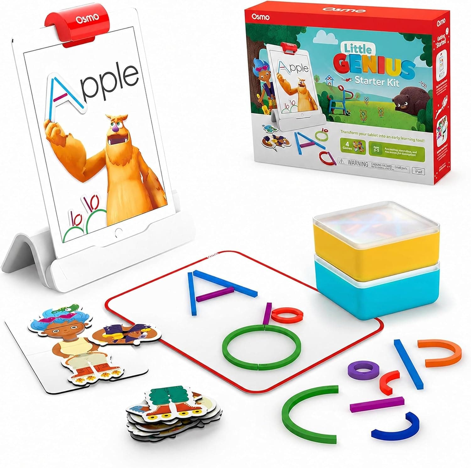 Osmo Little Genius Starter Kit: 4 Hands-On Learning Games for iPad