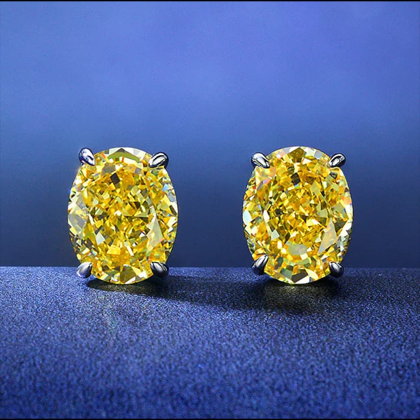Sterling Silver Yellow Sapphire Studs $12