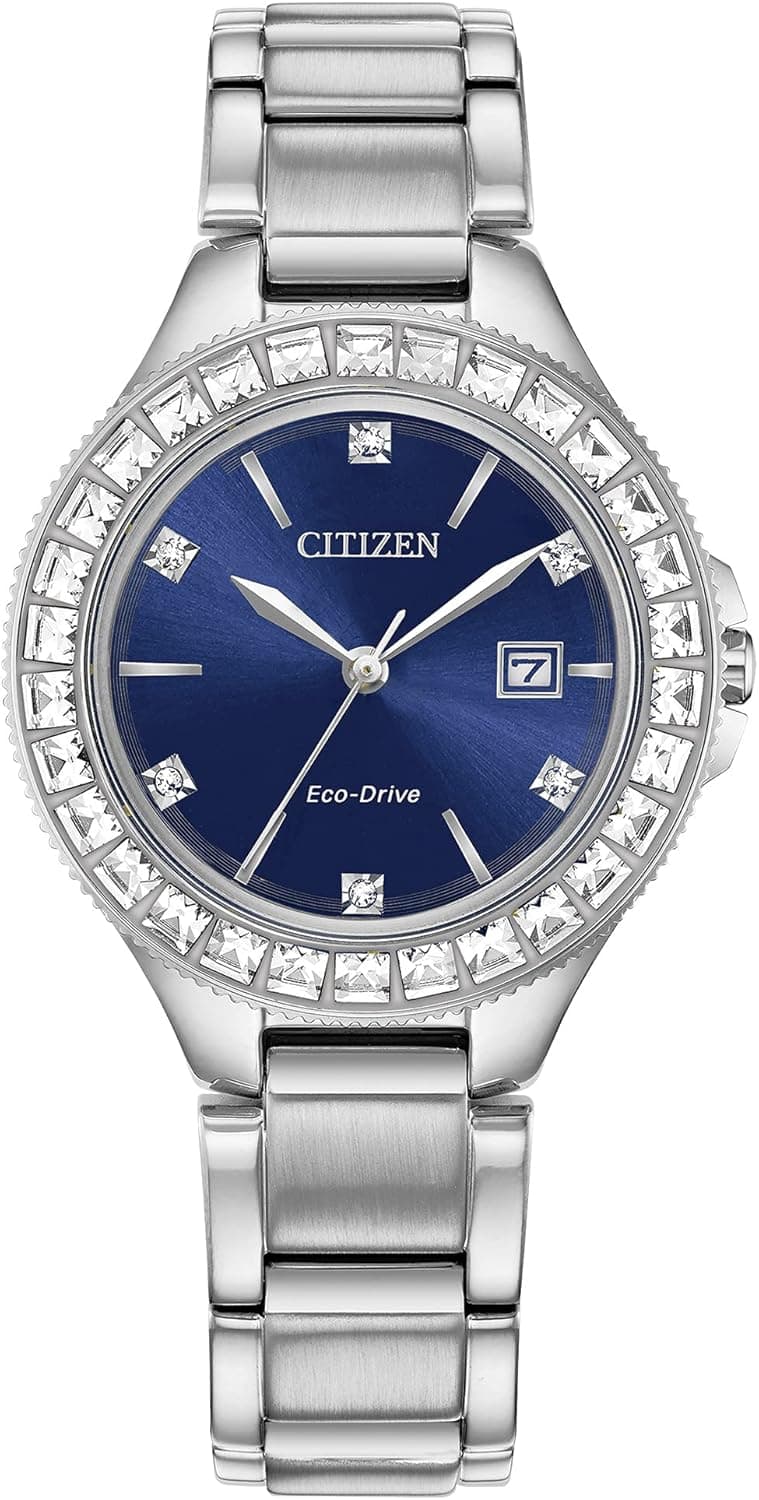 Citizen Women's Eco-Drive Dress Watch in Stainless Steel, Blue Dial