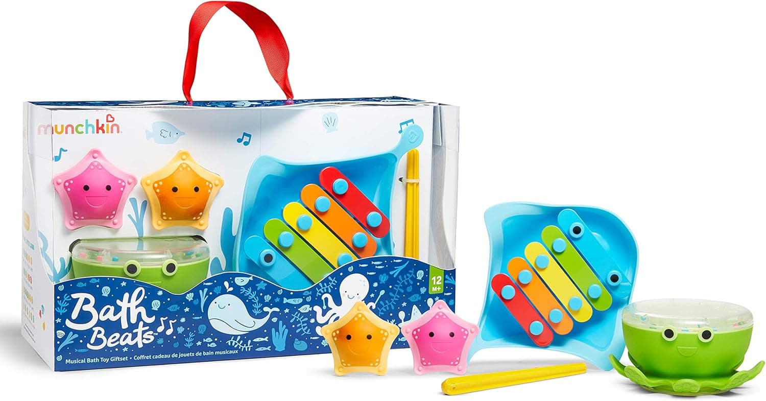Munchkin Bath Beats Musical Bath Toy Set: Xylophone, Drum & Shakers