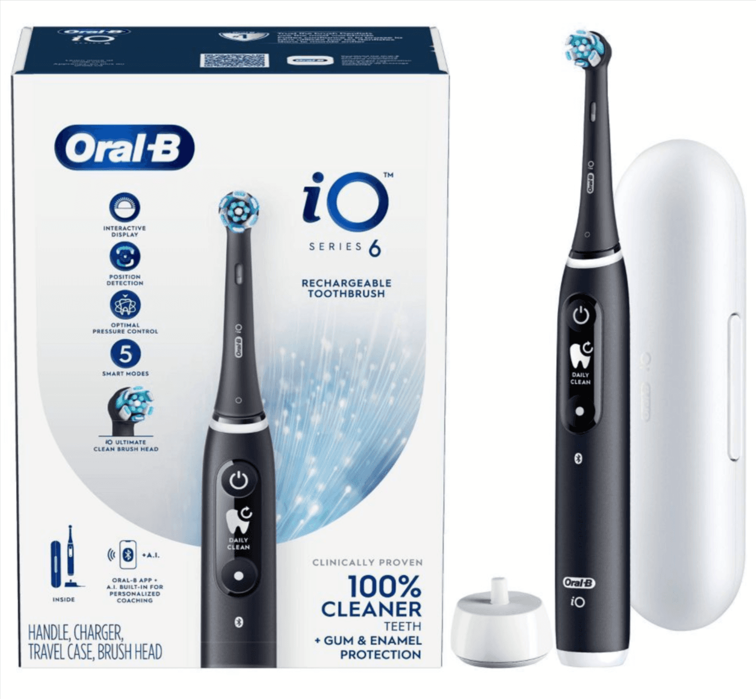 Powerful Oral-B iO Series 6 Electric Toothbrush with Brush Head
