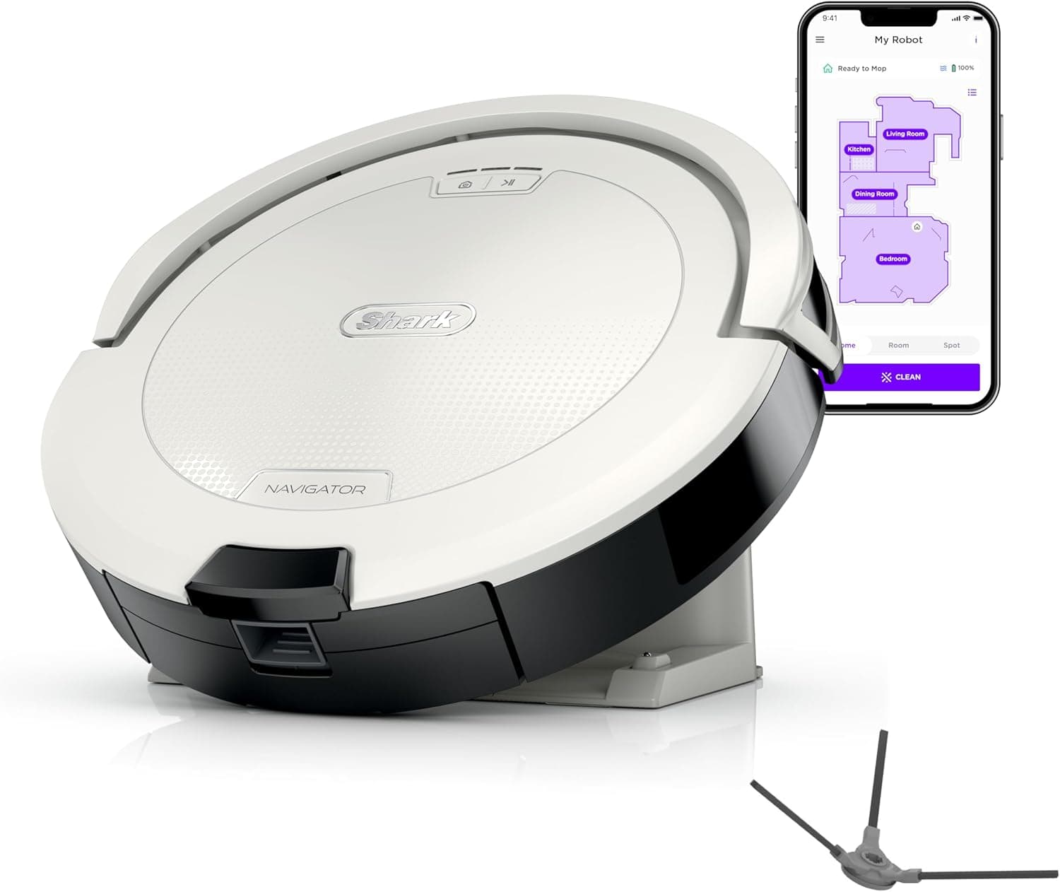 Shark Navigator Robot Vacuum - Smart Navigation, Self-Cleaning
