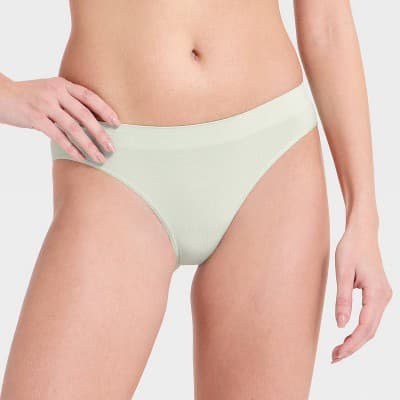 Women's Seamless Solid Bikini Underwear - Auden™ Mint M