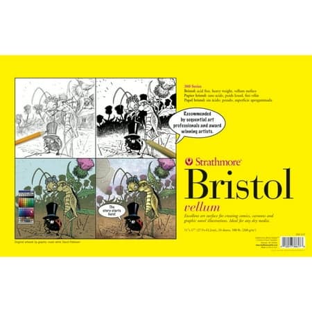 Strathmore Sequential Art Bristol Paper Pad, 300 Series, 11in x 17in, Vellum