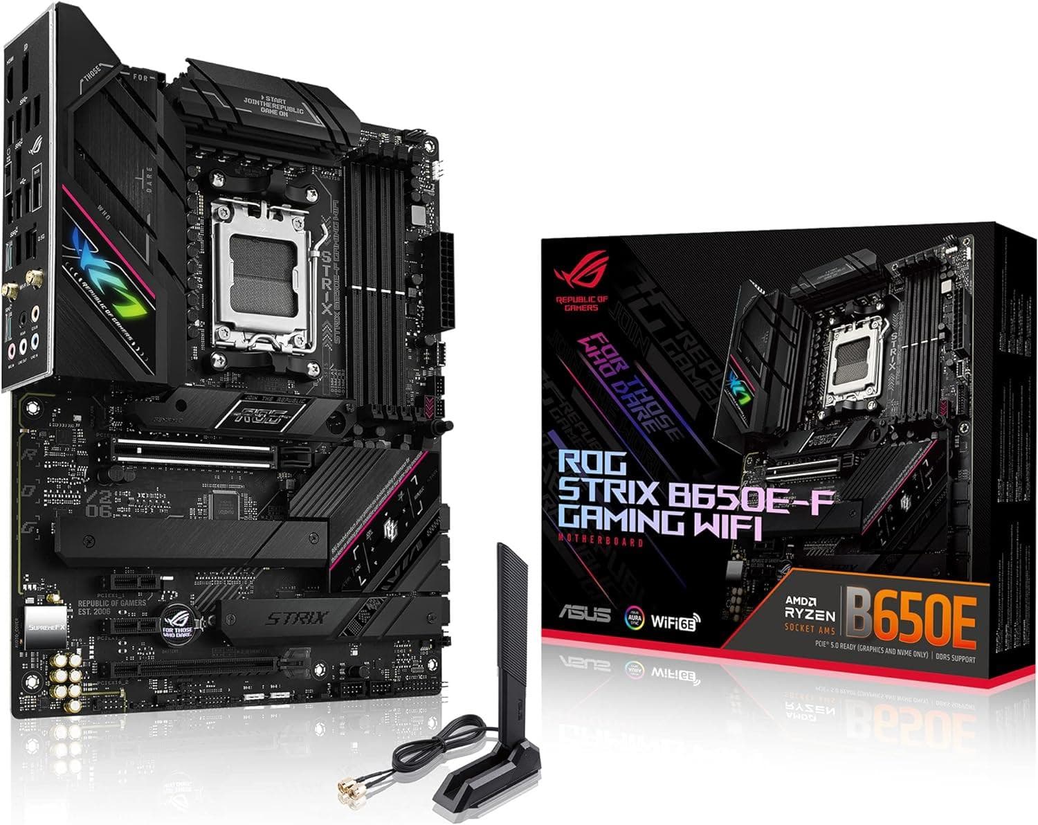 ASUS ROG Strix B650E-F Gaming WiFi AMD B650 AM5 ATX Motherboard Amazon