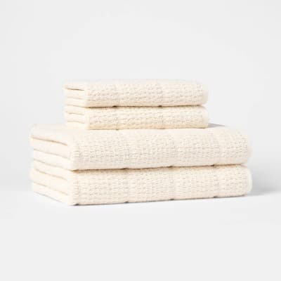 4pc Value Bathroom Towel Bundle Set (2 Bath + 2 Hand) Cream Solid - Threshold™