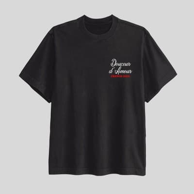 Men's French Picnic Short Sleeve Graphic T-Shirt - Black L