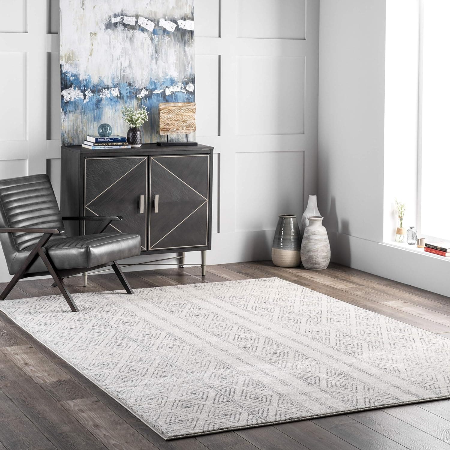 Save on nuLOOM Tribal Diamonds Area Rug in Grey