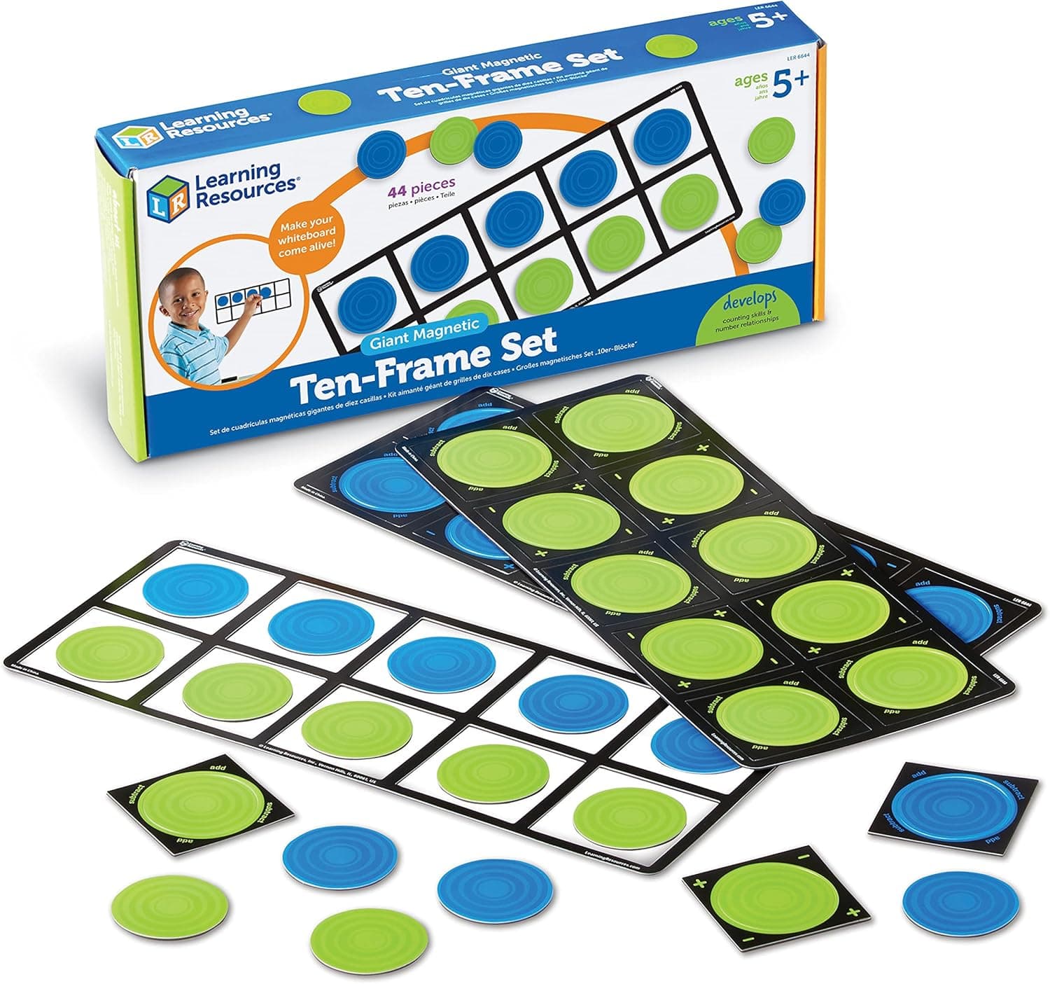 Boost Math Skills with Giant Magnetic Ten Frame Set