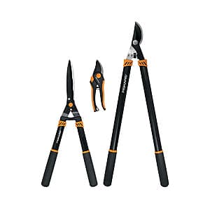 Fiskars Garden Tool Set: Lopper, Hedge Shear & Pruner