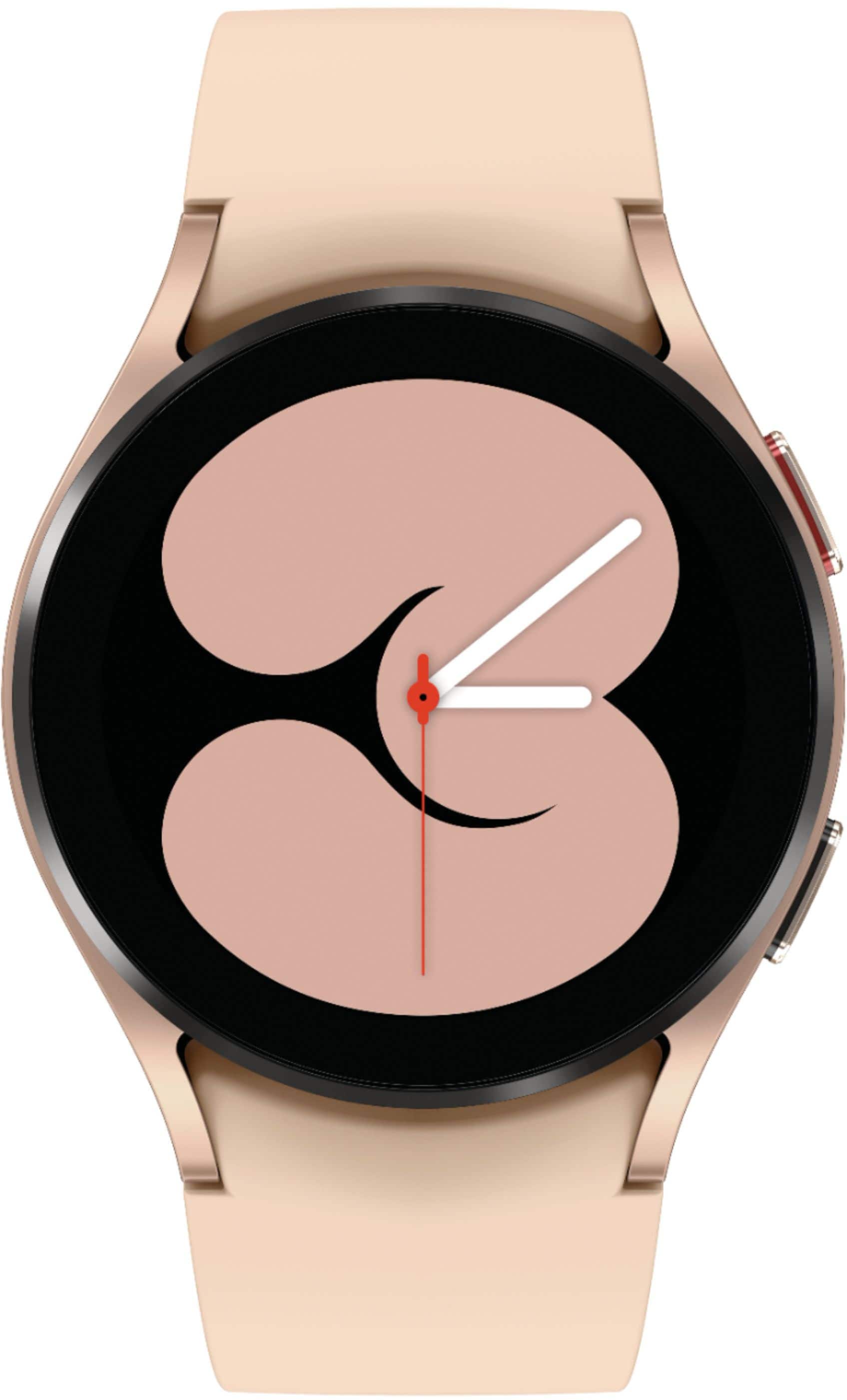 Samsung - Geek Squad Certified Refurbished Galaxy Watch4 Aluminum Smartwatch 40mm BT - Gold - (2021)