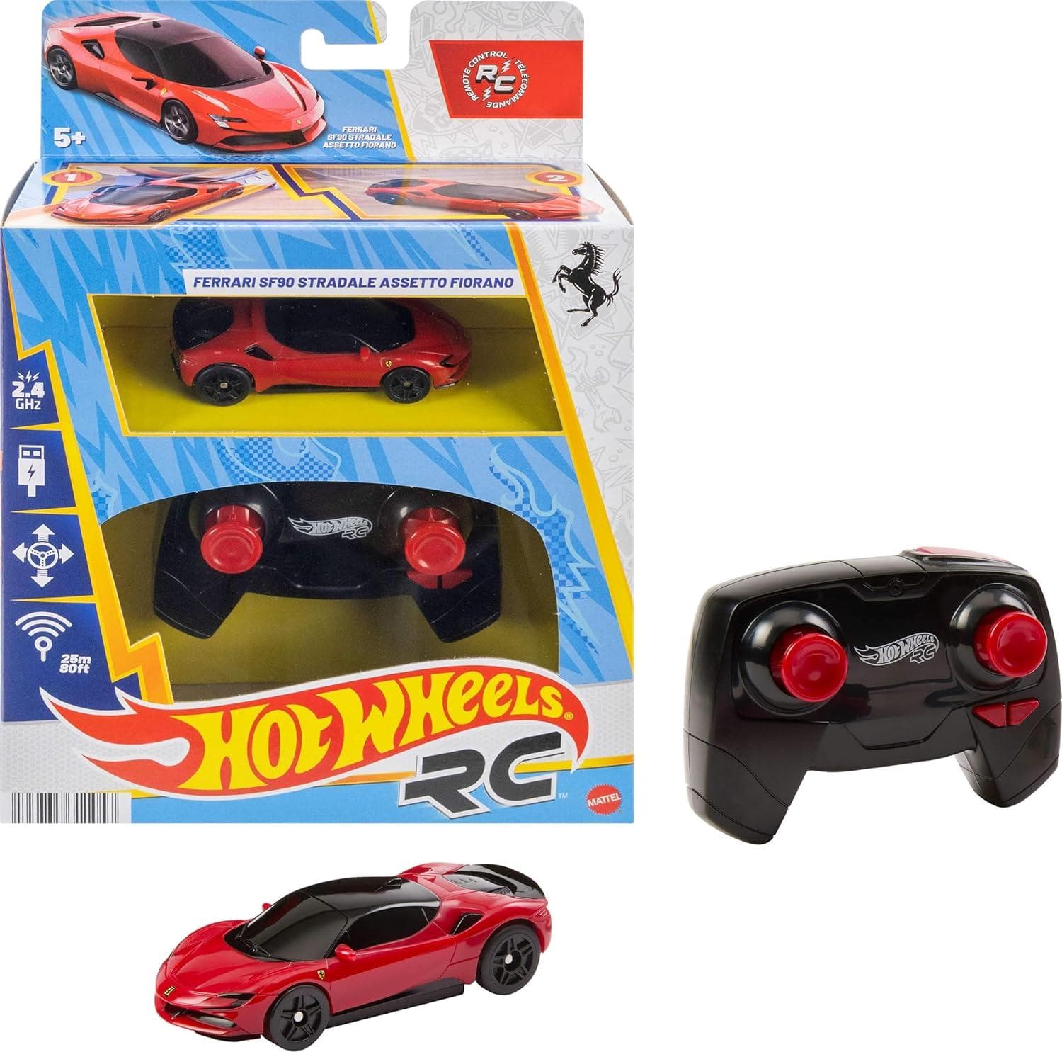 2-Pack Hot Wheels 1:64 Ferrari SF90 RC Car Amazon