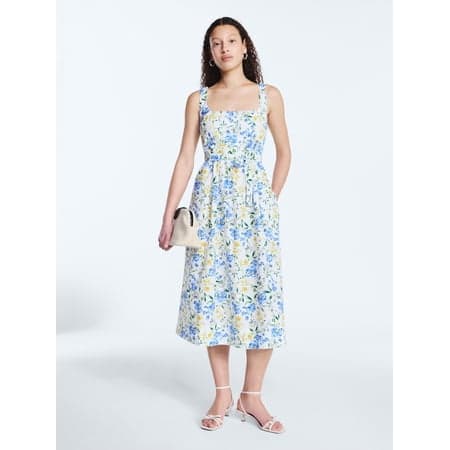 Free Assembly Women’s and Women's Plus Sleeveless Belted Cotton Midi Dress, Sizes XS-4X