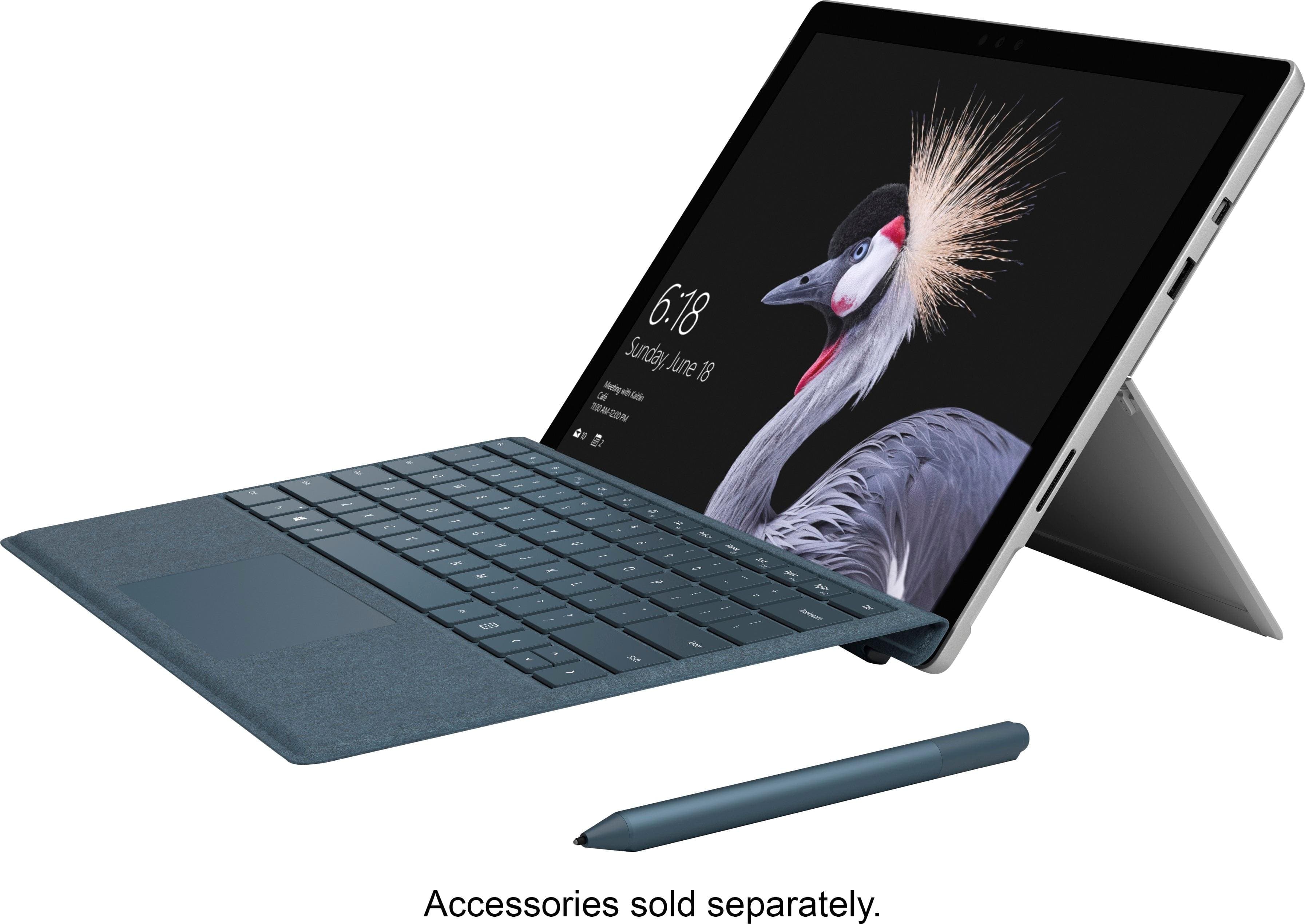 Microsoft - Refurbished Surface Pro – 12.3” Touch-Screen – Intel Core i7 – 16GB Memory - 512GB Solid State Drive (Fifth Generation) - Silver