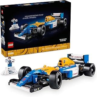 LEGO Icons Williams Racing FW14B & Nigel Mansell F1 Model Car Kit - Building Set for Adults, Ages 18+ - F1 DIY Craft for Display - Gifts for Birthdays - 10353