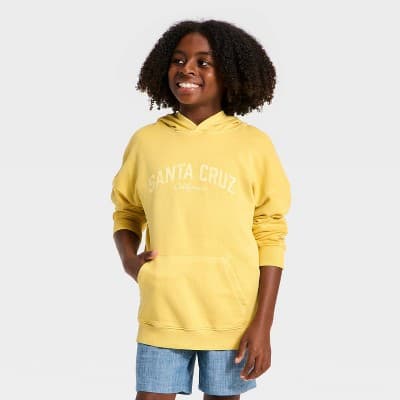 Boys' Fleece Hoodie Sweatshirt - Cat & Jack™ Gold M