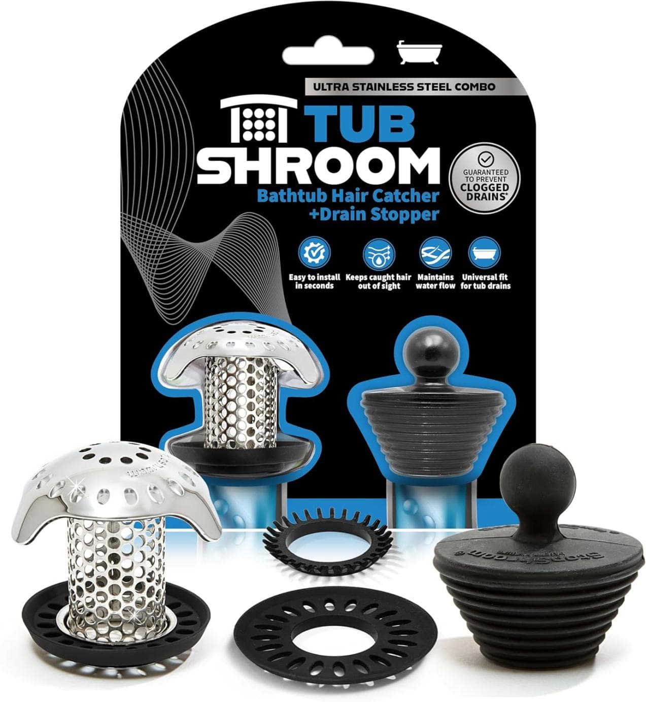 Combo Kit: Drain Hair Catcher and Razor Sharpener